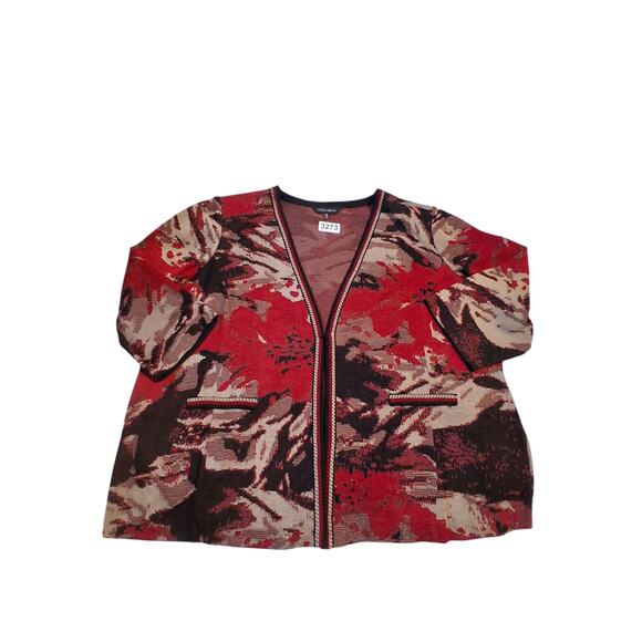 Ming Wang Women's size 3XL Old Money Classic Art to Wear Preppy Casual Cardigan - Picture 5 of 11